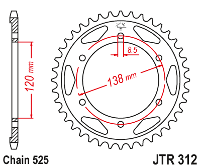 JT SPROCKETS JTR312.40 (25340jt)